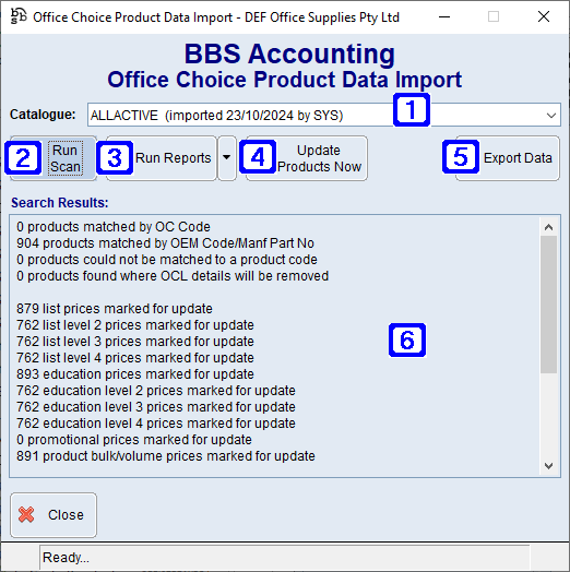 Office Brands Product Data Import Screen Office Brands Product Data Import Screen