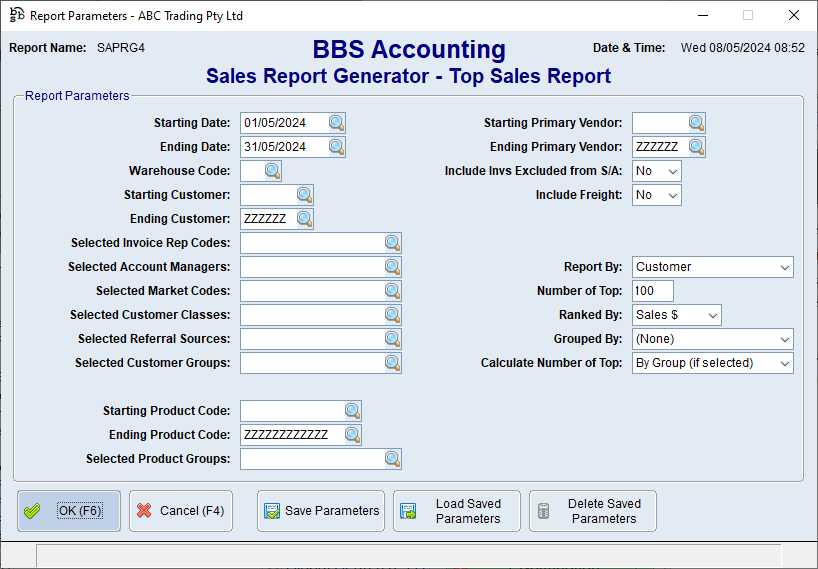 Sales Report Generator - Top Sales Report Screen Sales Report Generator - Top Sales Report Screen